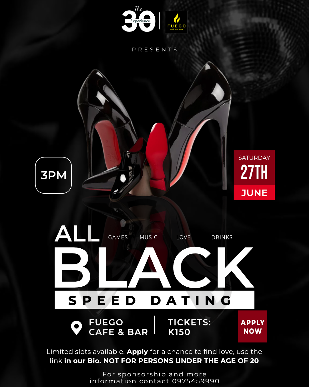 ALL BLACK SPEED DATING – THE 30 EXPERIENCE